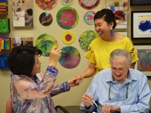 Iona had the immense pleasure of welcoming South Korean First Lady Kim Jung-sook to our Wellness & Arts Center. During her visit, the First Lady learned about our enriching day program, and spent some time experiencing firsthand the power of art therapy, along with Wellness & Arts Center participants and our Art Therapist Beth Kim.
